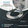 thumbnail image 4 of Sanilo Soft Close Toilet Seat ROUND, Quiet and Slow Close Lid and Seat, Strong Bumpers and Hinges, Beach, 4 of 7