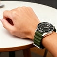 thumbnail image 4 of 22mm Suitable for Precision SKX007 Turtle Metal Ring Rubber Strap Watch Strap with Raised Silicone Steel Ring Strap, 4 of 5