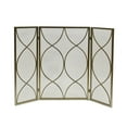 thumbnail image 3 of Noble House Quincy Modern Three Panel Iron Firescreen, Gold Finish, 3 of 3
