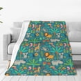 thumbnail image 1 of Balery Jungle Animals Manta de Felpa Suave y Acogedora – Cobija de Franela Aterciopelada para Cama, Lavable y Cálida para Sofá, Mascotas, Transpirable-40"x30", 1 of 7