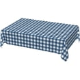 thumbnail image 1 of Rectangle Tablecloth with Wave Lace 52 x 70 Inch, Blue Jeans Gingham Rectangle Table Protector Waterproof Tabletop Cover Kitchen Tablecloth for Restaurant, Picnic, Indoor and Outdoor Dining, 1 of 1