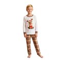 thumbnail image 3 of AIGUR Family Christmas Pajamas Family Matching Christmas Pajama Set Family Matching Pajamas Sets Long Sleeve Reindeer Printed Tops Plaid Pants, 3 of 11