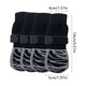 thumbnail image 3 of Conjunto de zapatos impermeables antideslizantes para perro de 4, forros para calcetines exteriores de interior con correa ajustable, suela de poliéster transpirable, negro, varias tallas, 3 of 8