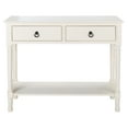 thumbnail image 2 of SAFAVIEH Haines Modern 2 Drawer Console Table, White, 2 of 7