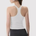 thumbnail image 5 of Bmisegm Ribbed Workout Short Racerback Tank Tops for Women with Built in Bra Women's Vests White XL, 5 of 6