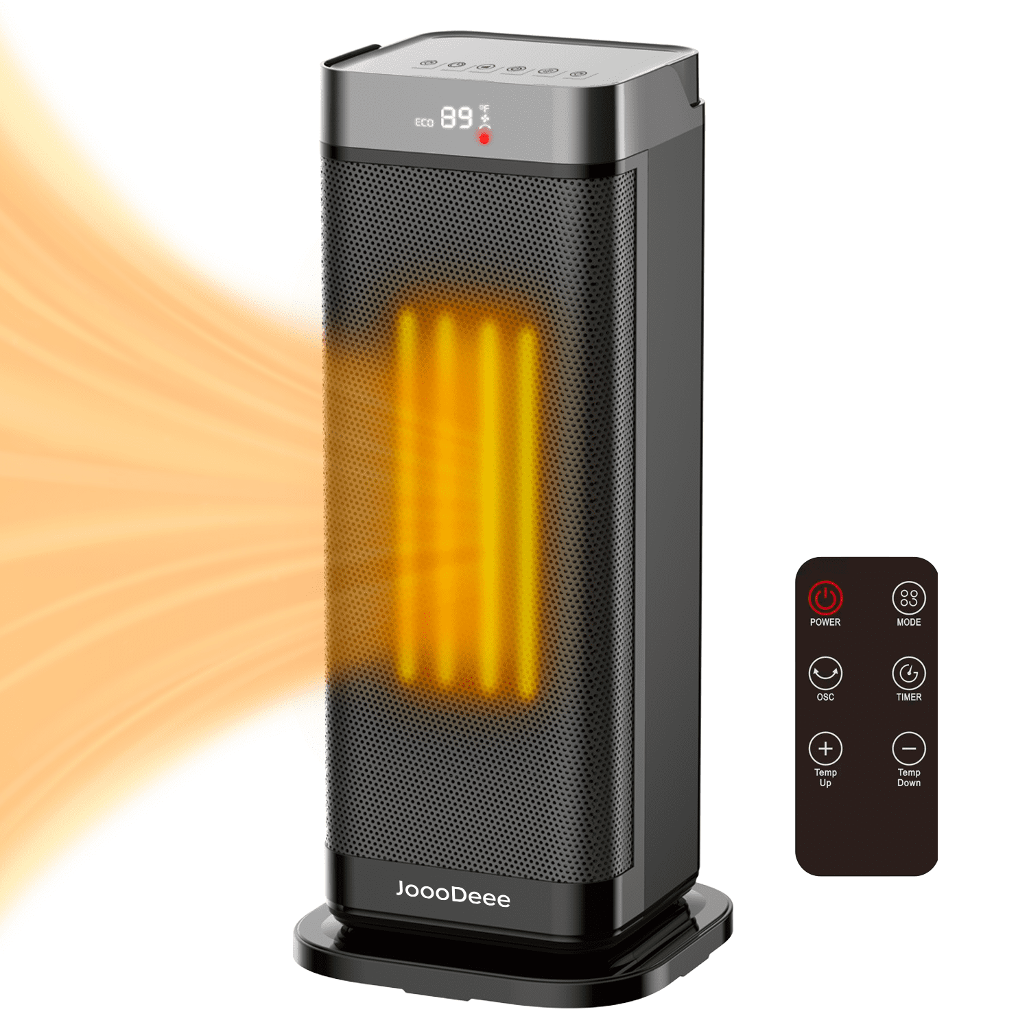 Portable 17'' Electric Space Heater 1500W PTC with Remote, 4 Modes,Safety u0026  2s Instant Heating, Digital Control Panel,Space Saving,Overheating  protection,Low Noise - Walmart.com
