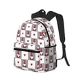 thumbnail image 2 of Daiia Gnomes and Hearts School Backpack for Men Women, Unisex Large Waterproof Bookbag Schoolbag Casual Daypack for High School/College/Teens/Travel/Work Black, 2 of 8