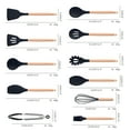 thumbnail image 6 of Kitchen Utensils Set- 19 Pcs Silicone Cooking Utensils Set for Nonstick Cookware-Silicone Spatulas Set, Kitchen Gadgets Tools, Pots and Pans Accessories-(Black 19 PCS Set), 6 of 7