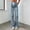 Blue, variant on Womens Casual Drawstring Denim Pants 2024 Vintage Outdoor Cargo Pants Straight Leg High Waisted Trousers with Multi-pocket