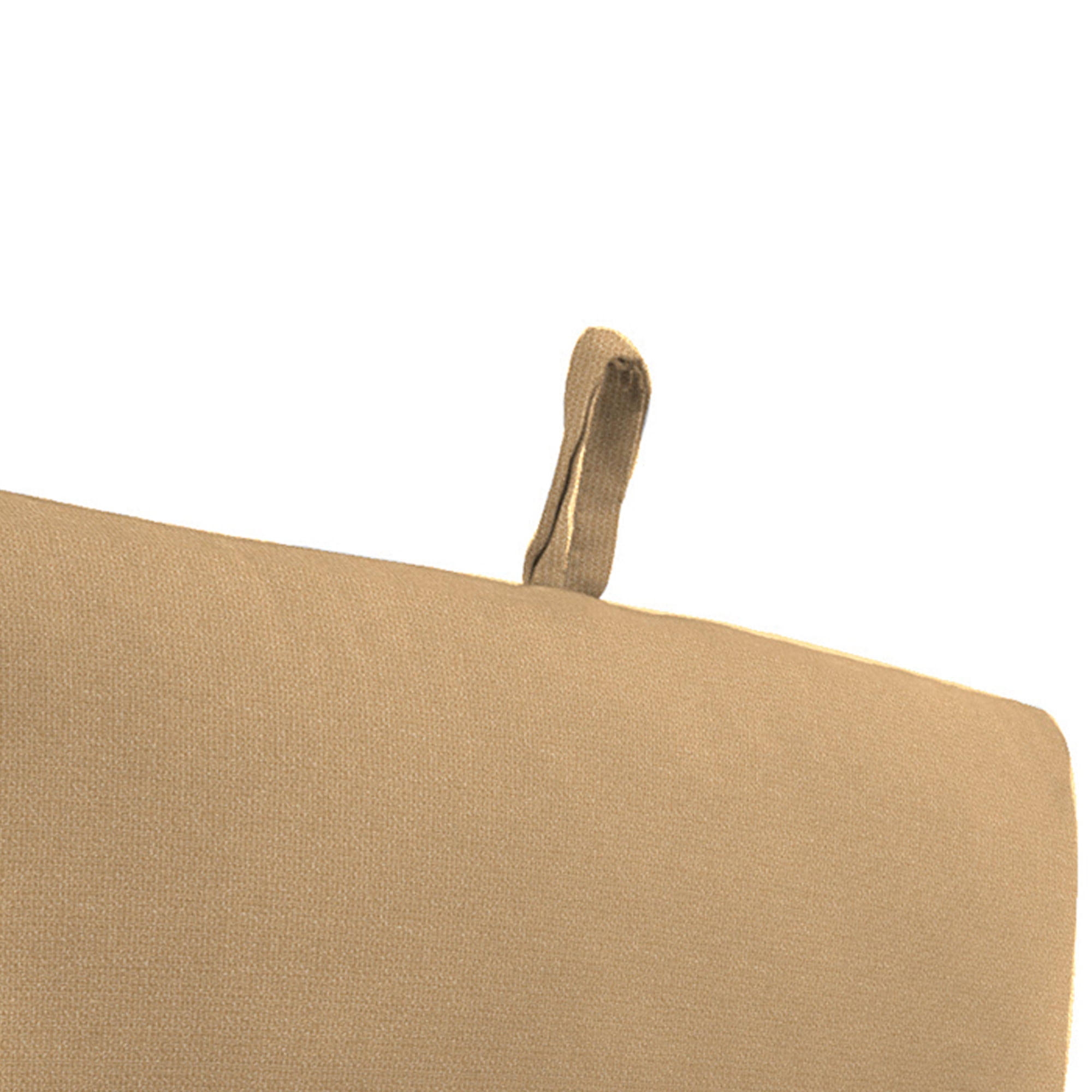 Jordan Manufacturing 44" x 22" Rave Birch Tan Solid Rectangular Outdoor Chair Cushion with Ties and Hanger Loop (2 Pack)