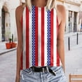 thumbnail image 2 of Pimfylm Fourth of July Tank Shirts for Women, Womens Independence Day Summer Sleeveless Tops Casual(Hot Pink,XXL), 2 of 4