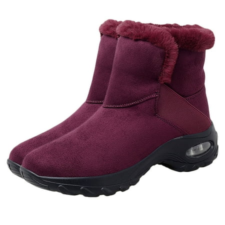 

NICEXMAS 1 Pair Fashion Winter Woman Versatile Snow Boots Warm Air Cushion Snow Boots