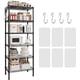 thumbnail image 1 of Estantería de Almacenamiento Ajustable de Metal de 6 Niveles,Estante Organizador Metálico para el Baño,Cocina,Anaquel Metálico Multiusoscon Hoja PP,60x35.5x180CM (Negro), 1 of 4