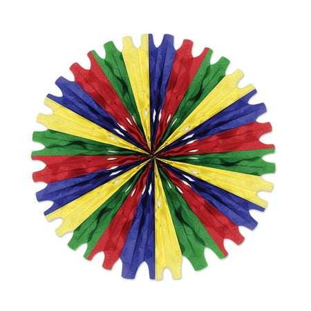 Assorted Color Tissue Fan Holiday Decoration