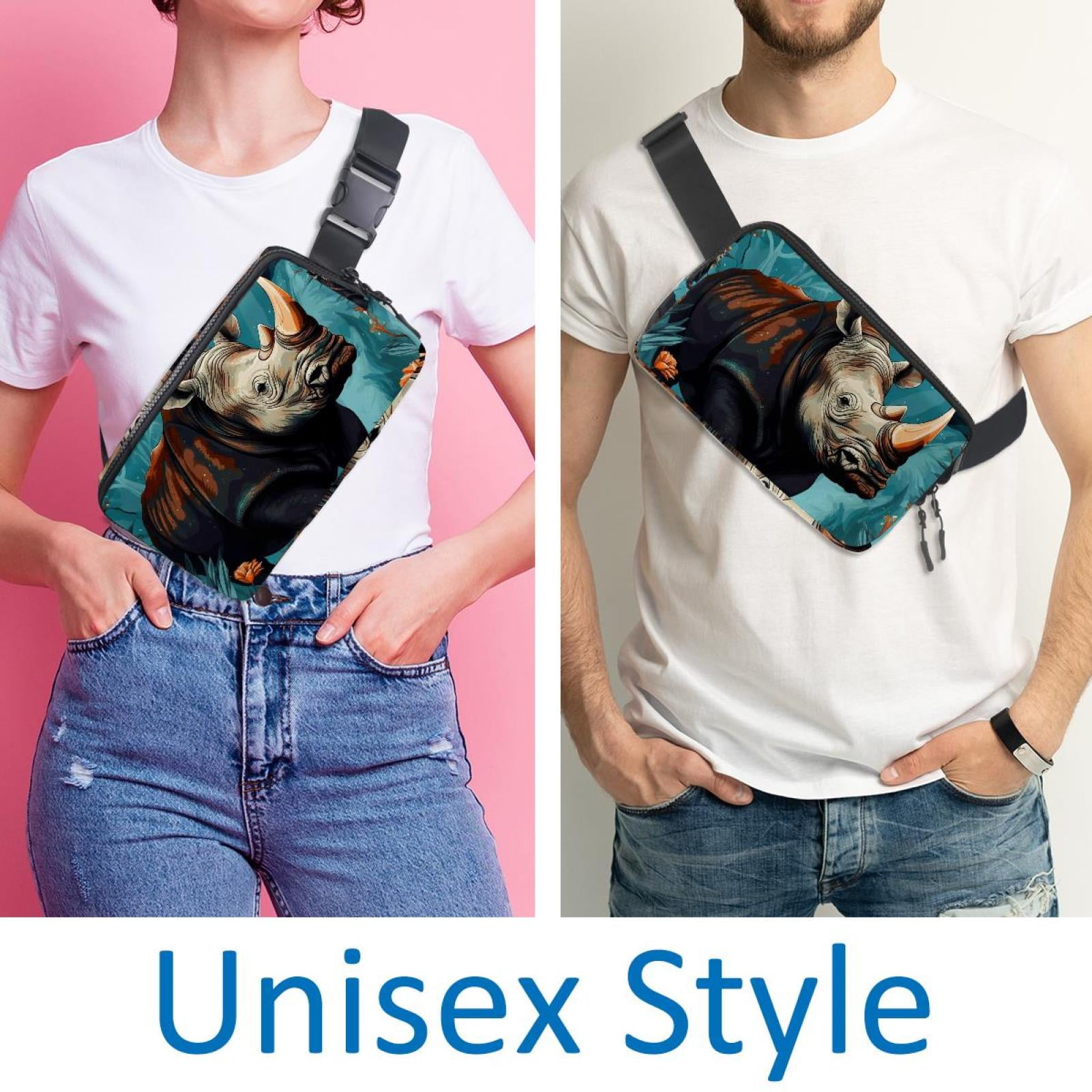Rhinoceros Running Belt Fanny Packs Waist Packs with Extension Strap Unisex Lightweight Adjustable