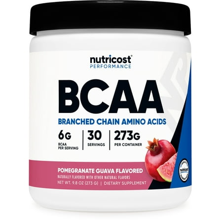Nutricost BCAA Powder 2:1:1 (Pomegranate Guava, 30 Servings) - Branched Chain Amino Acids