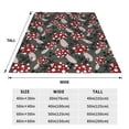 thumbnail image 3 of Pofeuu Autumn Forest Mushrooms Print Ultra-Soft Micro Fleece Blanket,for Bed Or Sofa,All Season Throw Blankets Flannel Blanket-50"x40", 3 of 7