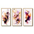 thumbnail image 2 of Designart "Ethereal Reflections in Orange and Purple II" Abstract Shapes Framed Wall Art Set Of 3 - Orange Shapes Frame Canvas Set For Living Room Decor, 2 of 7