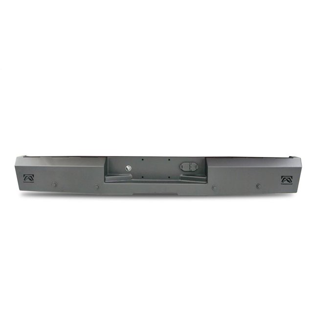 Fab Fours Bumper DR19-RT4250-1 Red Steel; One Piece Design; Direct Fit; Mounting Hardware Included; With Integrated Mount FOR LED Pod Lights; Matte Black Powder Coated 11 Gauge Steel