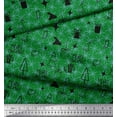 thumbnail image 3 of Soimoi Green Cotton Cambric Fabric Snowflake,Ornament & Tree Christmas Fabric Prints By Yard 56 Inch Wide, 3 of 3