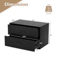 thumbnail image 3 of Costway 2-Drawer Stackable Storage Organizer with Anti-Topping Kits Stacking Drawer Chest Black, 3 of 9