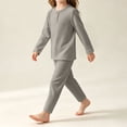 thumbnail image 6 of Spazoro Toddler Girls 2 Pieces Outfit Sets, Crew Neck Shirts and Pants Solid Color Long Sleeve Fall Soft & Breathable Casual Loungewear Sets for Home Gray Size 2-3 T, 6 of 6