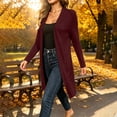 thumbnail image 6 of Plebaso Womens Long Cardigan Casual Open Front Long Sleeve Loose Lightweight Jacket Outwear with Pockets, 6 of 7