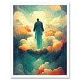 thumbnail image 1 of Saint Peter Heaven Modern Christian Art God Jesus Art Print Framed Poster Wall Decor 12x16 inch, 1 of 5