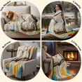 thumbnail image 4 of Flannel Throw Blanket for Couch Sofa Bed, Abstract Open Book Soft Cozy Warm Fuzzy Blanket 50x60in, 4 of 9