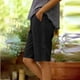 thumbnail image 1 of TaTaai Women's Summer Loose Straight Solid Color Linen Shorts Drawstring Elastic Waist Side Lace Design With Pockets Casual Comfy Ladies Shorts For Daily Vacation And Seaside Wear Gift, 1 of 8