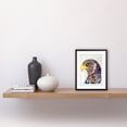 thumbnail image 2 of Bald Eagle Bird Folk Art Multicoloured Pattern Illustration Artwork Framed Print Wall Art 9X7 Inch, 2 of 5