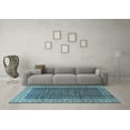 thumbnail image 3 of Ahgly Company Indoor Round Persian Light Blue Traditional Area Rugs, 4' Round, 3 of 4