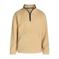 thumbnail image 6 of No Boundaries Men's & Big Men's Faux Shearling High Pile Fleece Quarter Zip Pullover, Sizes XS-5XL, 6 of 8