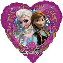 Disney Frozen Anna And Elsa  Heart Shape Foil Balloon 18" ( Each )