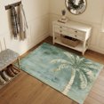 thumbnail image 3 of Area Rugs 4'x6'. Coastal Beach Tree Sage Green Carpet Runner Indoor Outdoor Rugs Home Decor Aesthetic, Vintage Summer Palm Tropical Non Slip Mats Washable Accent Rug for Living Room Bedroom, 3 of 8