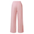 thumbnail image 6 of VBARHMQRT Womens Pants Suits Dressy Casual Summer 2024 Two Piece Knit Matching Outfits Crew Neck Slim Fit Tops and Flared Trousers Tracksuit Black Pants Suit for Women Sexy Party, 6 of 9