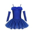 thumbnail image 2 of iEFiEL Girls Swan Sequins Ballet Dance Leotard Dress with Gloves Hair Clip,Sizes 4-16, 2 of 7