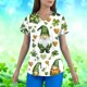 thumbnail image 1 of Xuyuer Women's St. Patrick's Print Fashionable Casual V Neck T Shirts Casual Rolled Short Sleeve Side Split Summer Tops Loose Fit Print Graphic Tees Top Outfit for Casual, 1 of 5