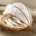 thumbnail image 4 of Cesta de frutas, carpa de bambú para servir alimentos, bandeja artesanal natural, cubierta para servir comidas, rendimiento comprobado, 4 of 9
