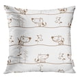 thumbnail image 1 of RYLABLUE Brun Abstrait Printemps Dessin Animé Chiens et Plantes sur Coussin Taie d'Oreiller Housse de Protection, 1 of 1
