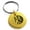 Gold, variant on Stainless Steel Janus Greek God of Beginnings Engraved Small Medallion Circle Charm Keychain Keyring