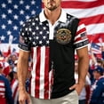 thumbnail image 7 of LTTVQM 250th Anniversary Usa Shirt for Men Short Sleeve Casual Summer Patriotic Flag Print American 1776-2026 Polo Shirts Black L, 7 of 7