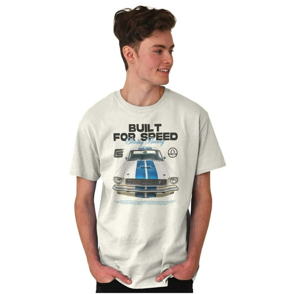 Shelby Racecar Built For Speed Men's Graphic T Shirt Tees Brisco Brands S