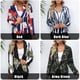 thumbnail image 3 of Chaqueta casual de manga larga con solapa con muescas y estampado de mujer CACAGOO Chaqueta de mujeres, 3 of 7