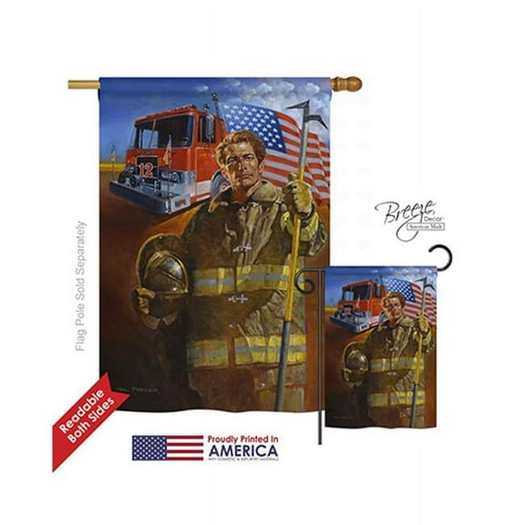 Breeze Decor H111076-BO Homeguard Americana Patriotic Impressions Decorative Vertical 28" x 40" Double Sided House Flag