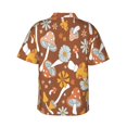 thumbnail image 3 of Bixox Men's Hawaiian Shirts Men's Floral Hippie Mushrooms Print Short-Sleeve Shirt-XX-Large, 3 of 8