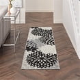 thumbnail image 2 of Pemberly Row 6' Runner Black White Fabric Tropical Area Rug (6' Runner), 2 of 9