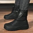 thumbnail image 6 of [Winter Snow Boots] Men's Large Size Winter Snow Boots - Heavy-Duty High Quality & Anti-Slip -Lined Cold-Resistant Short Boots, PU Upper & Hook-and-Loop Closure, Drifts - Warm Footwear for Big Feet, 6 of 9