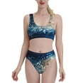 thumbnail image 2 of Picia White Jellyfish Dansing in the Ocean Women's High Waisted Bikini Scoop Neck Swimsuit Two Pieces Bathing Suit-Medium, 2 of 8
