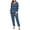 Navy, variant on LIaqionyy Women's Pajama Sets Striped Long Sleeve Sleepwear Pullover Top Jogger Pants Soft Pjs Set Loungewear